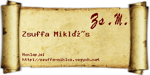 Zsuffa Miklós névjegykártya