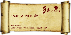 Zsuffa Miklós névjegykártya